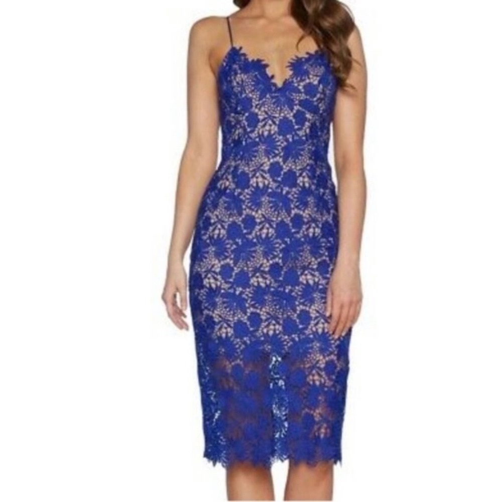 Bardot Sleeveless Lace Sheath Dress